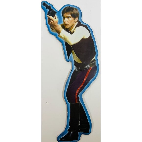 Star Wars Han Solo Embossed Tin Sign 14" Tall Blaster Man Caves Bedrooms Collect - Picture 1 of 2